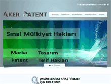 Tablet Screenshot of akerpatent.com